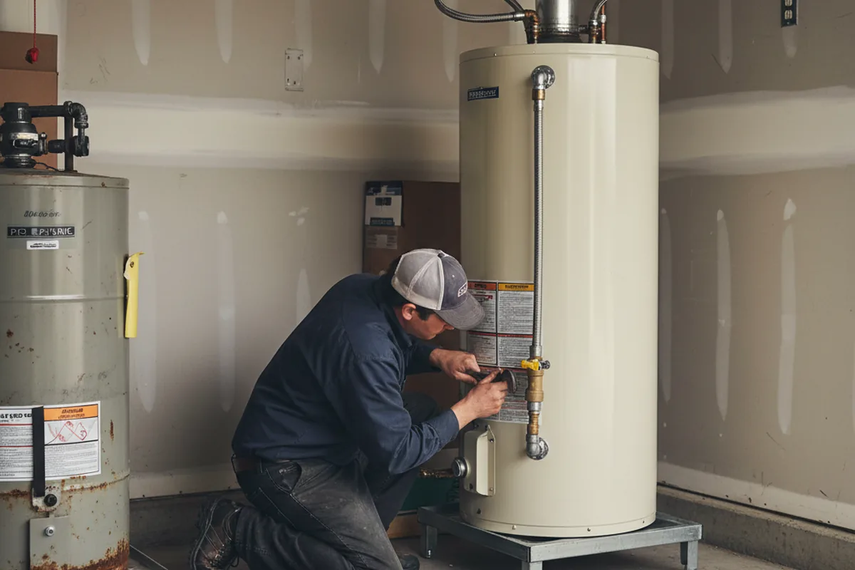 Water heater and shutoff valve replacement in Yorklyn
